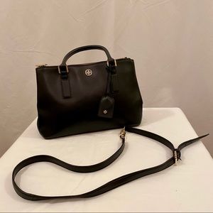 tory burch black shoulder bag